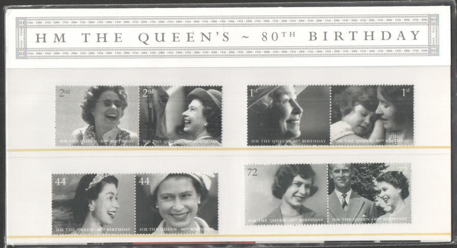 (image for) 2006 Queen Elizabeth II 80th Birthday Royal Mail Presentation Pack 383 - Click Image to Close